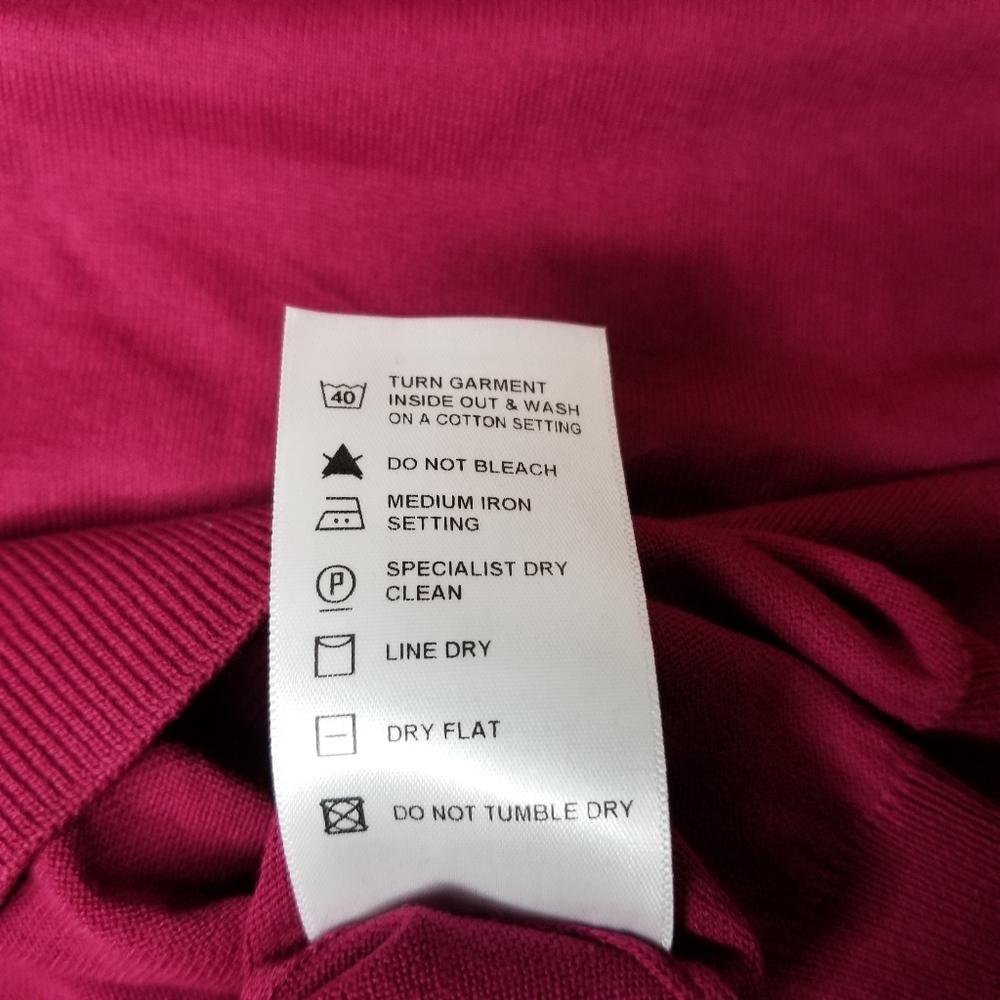 John Smedley Made in Great Britain Burgundy  V- Neck Longsleeves Sweater Sz XL - Picture 10 of 11